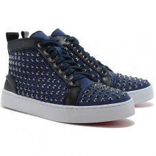 Zapatillas Christian Louboutin Louis Spikes azules Zapatillas Christian Louboutin Louis Spikes azules