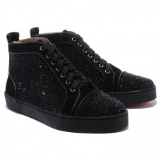 Zapatillas Christian Louboutin Louis Strass negras Zapatillas Christian Louboutin Louis Strass negras