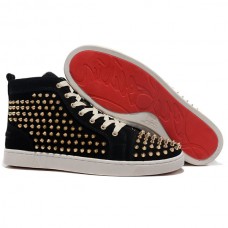 Zapatillas Christian Louboutin Louis Gold Spikes negras Zapatillas Christian Louboutin Louis Gold Spikes negras