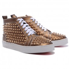 Zapatillas Christian Louboutin Louis Gold Spikes color bronce Zapatillas Christian Louboutin Louis Gold Spikes color bronce