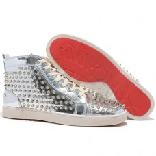 Zapatillas Christian Louboutin Louis Spikes plateadas Zapatillas Christian Louboutin Louis Spikes plateadas