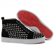 Zapatillas Christian Louboutin Louis Silver Spikes negras Zapatillas Christian Louboutin Louis Silver Spikes negras