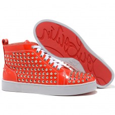 Zapatillas Christian Louboutin Louis Spikes Naranja Zapatillas Christian Louboutin Louis Spikes Naranja