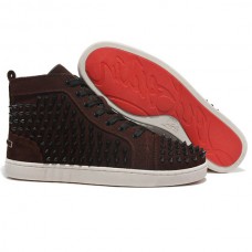 Zapatillas Christian Louboutin Louis Spikes marrones Zapatillas Christian Louboutin Louis Spikes marrones