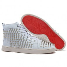 Zapatillas Christian Louboutin Louis Spikes blancas Zapatillas Christian Louboutin Louis Spikes blancas