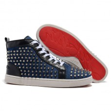 Zapatillas Christian Louboutin Louis Spikes azules Zapatillas Christian Louboutin Louis Spikes azules