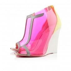 Sandalias de cuña Christian Louboutin Scuba de 100 mm en color Canari/Stone Sandalias de cuña Christian Louboutin Scuba de 100 mm en color Canari/Stone