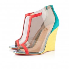 Sandalias de cuña Christian Louboutin Scuba de 100 mm Caraibes/Canari Sandalias de cuña Christian Louboutin Scuba de 100 mm Caraibes/Canari