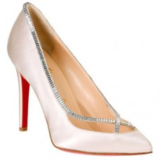 Zapatos de tacón Christian Louboutin Super Vic de 120 mm, color blanco. Zapatos de tacón Christian Louboutin Super Vic de 120 mm, color blanco.
