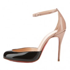 Zapatos de tacón Christian Louboutin Tres Decollete de 100 mm, color negro/nude. Zapatos de tacón Christian Louboutin Tres Decollete de 100 mm, color negro/nude.