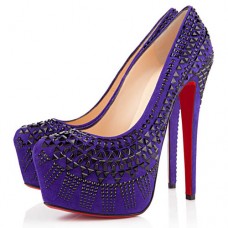 Zapatos de tacón Christian Louboutin Decorapump de 160 mm, color morado. Zapatos de tacón Christian Louboutin Decorapump de 160 mm, color morado.