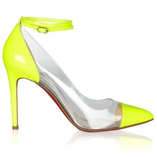 Zapatos de tacón Christian Louboutin Bis Un Bout de 100 mm, color amarillo. Zapatos de tacón Christian Louboutin Bis Un Bout de 100 mm, color amarillo.