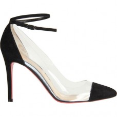 Zapatos de tacón Christian Louboutin Bis Un Bout de 100 mm, color negro. Zapatos de tacón Christian Louboutin Bis Un Bout de 100 mm, color negro.