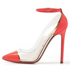 Zapatos de tacón Christian Louboutin Bis Un Bout de 120 mm, color rojo. Zapatos de tacón Christian Louboutin Bis Un Bout de 120 mm, color rojo.