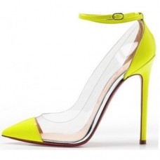 Zapatos de tacón Christian Louboutin Bis Un Bout de 120 mm, color amarillo. Zapatos de tacón Christian Louboutin Bis Un Bout de 120 mm, color amarillo.