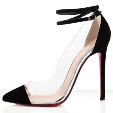Zapatos de tacón Christian Louboutin Bis Un Bout de 120 mm, color negro. Zapatos de tacón Christian Louboutin Bis Un Bout de 120 mm, color negro.