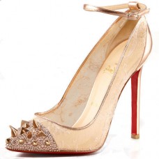 Zapatos de tacón Christian Louboutin Picks And Co de 120 mm, color dorado Zapatos de tacón Christian Louboutin Picks And Co de 120 mm, color dorado