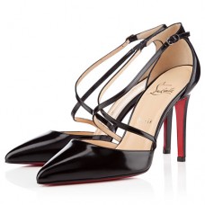 Zapatos de tacón Christian Louboutin Crosspiga de 120 mm, color negro. Zapatos de tacón Christian Louboutin Crosspiga de 120 mm, color negro.