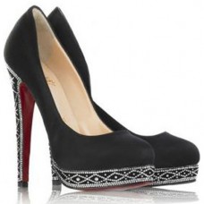 Zapatos de tacón Christian Louboutin Eugenie de 120 mm, color negro. Zapatos de tacón Christian Louboutin Eugenie de 120 mm, color negro.