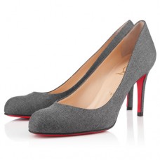 Zapatos de tacón Christian Louboutin Simple de 100 mm, color gris. Zapatos de tacón Christian Louboutin Simple de 100 mm, color gris.