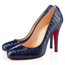 Zapatos de tacón Christian Louboutin Ron Ron de 100 mm, color azul marino Zapatos de tacón Christian Louboutin Ron Ron de 100 mm, color azul marino