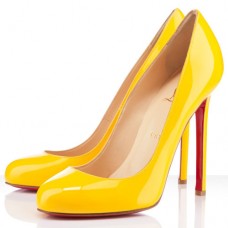 Zapatos de tacón Christian Louboutin Lady Lynch de 120 mm, color amarillo. Zapatos de tacón Christian Louboutin Lady Lynch de 120 mm, color amarillo.