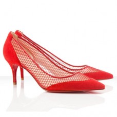 Zapatos de tacón Christian Louboutin Mireille Mesh de 80 mm, color rojo. Zapatos de tacón Christian Louboutin Mireille Mesh de 80 mm, color rojo.