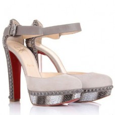 Zapatos de tacón Christian Louboutin Luxura de 140 mm, color beige. Zapatos de tacón Christian Louboutin Luxura de 140 mm, color beige.