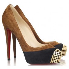 Zapatos de tacón Christian Louboutin Maggie de 140 mm, color marrón. Zapatos de tacón Christian Louboutin Maggie de 140 mm, color marrón.