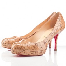 Zapatos de tacón Christian Louboutin Prorata de 80 mm, color natural. Zapatos de tacón Christian Louboutin Prorata de 80 mm, color natural.