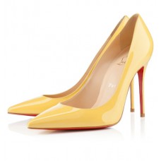 Zapatos de tacón Christian Louboutin Decollete 554 de 100 mm, color amarillo. Zapatos de tacón Christian Louboutin Decollete 554 de 100 mm, color amarillo.