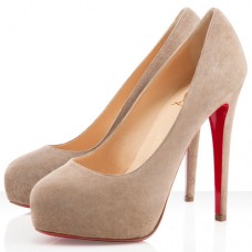 Zapatos de tacón Christian Louboutin Miss Clichy de 140 mm, color topo. Zapatos de tacón Christian Louboutin Miss Clichy de 140 mm, color topo.