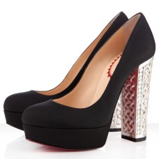 Zapatos de tacón Christian Louboutin Bois Dore de 140 mm, color negro/plata. Zapatos de tacón Christian Louboutin Bois Dore de 140 mm, color negro/plata.