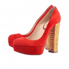 Zapatos de tacón Christian Louboutin Bois Dore de 140 mm, rojo/dorado Zapatos de tacón Christian Louboutin Bois Dore de 140 mm, rojo/dorado