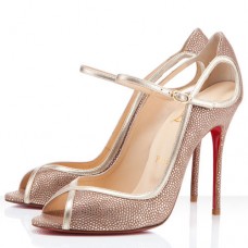 Zapatos de tacón Christian Louboutin 1en8 de 100 mm con puntera abierta, multicolor. Zapatos de tacón Christian Louboutin 1en8 de 100 mm con puntera abierta, multicolor.