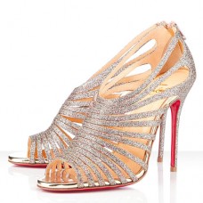Zapatos de tacón Christian Louboutin Multibrida de 100 mm con puntera abierta, multicolor. Zapatos de tacón Christian Louboutin Multibrida de 100 mm con puntera abierta, multicolor.