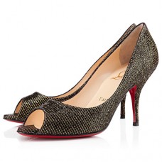 Zapatos de tacón Christian Louboutin Yo Yo de 80 mm con puntera abierta, color negro. Zapatos de tacón Christian Louboutin Yo Yo de 80 mm con puntera abierta, color negro.