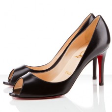 Zapatos de tacón Christian Louboutin You You de 80 mm con puntera abierta, color negro. Zapatos de tacón Christian Louboutin You You de 80 mm con puntera abierta, color negro.