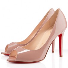 Zapatos de tacón Christian Louboutin You You de 100 mm con puntera abierta, color nude. Zapatos de tacón Christian Louboutin You You de 100 mm con puntera abierta, color nude.