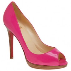 Zapatos de tacón Christian Louboutin Yolanda de 120 mm con puntera abierta, color rosa matador. Zapatos de tacón Christian Louboutin Yolanda de 120 mm con puntera abierta, color rosa matador.