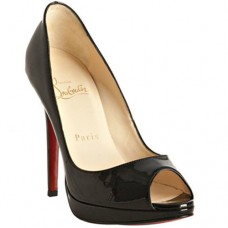 Zapatos de tacón Christian Louboutin Yolanda de 120 mm con puntera abierta, color negro. Zapatos de tacón Christian Louboutin Yolanda de 120 mm con puntera abierta, color negro.