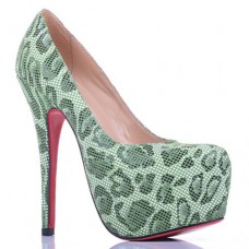 Plataformas Christian Louboutin Daffodile Lace de 160 mm en color verde Plataformas Christian Louboutin Daffodile Lace de 160 mm en color verde