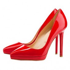 Zapatos de tacón Christian Louboutin Pigalle Plato de 120 mm, color rojo. Zapatos de tacón Christian Louboutin Pigalle Plato de 120 mm, color rojo.