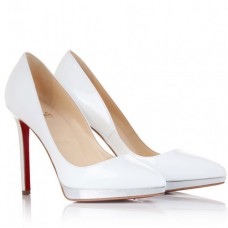 Zapatos de tacón Christian Louboutin Pigalle Plato de 120 mm, color blanco. Zapatos de tacón Christian Louboutin Pigalle Plato de 120 mm, color blanco.