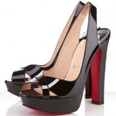 Zapatos de tacón Christian Louboutin Marple Town de 140 mm con tira trasera, color negro. Zapatos de tacón Christian Louboutin Marple Town de 140 mm con tira trasera, color negro.