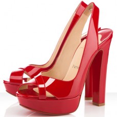 Zapatos de tacón Christian Louboutin Marple Town de 140 mm con tira trasera, color rojo. Zapatos de tacón Christian Louboutin Marple Town de 140 mm con tira trasera, color rojo.