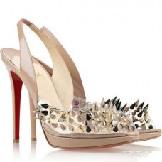 Zapatos de tacón Christian Louboutin Pik Pik Pik de 120 mm, color nude. Zapatos de tacón Christian Louboutin Pik Pik Pik de 120 mm, color nude.
