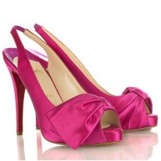 Zapatos de tacón Christian Louboutin Very Noeud de 120 mm con tira trasera, color rosa matador. Zapatos de tacón Christian Louboutin Very Noeud de 120 mm con tira trasera, color rosa matador.