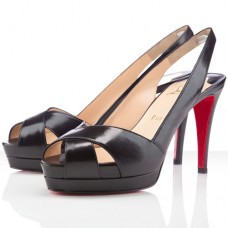 Zapatos de tacón Christian Louboutin Soso de 120 mm con tira trasera, color negro. Zapatos de tacón Christian Louboutin Soso de 120 mm con tira trasera, color negro.