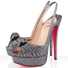 Zapatos de tacón Christian Louboutin Jenny de 140 mm, color gris. Zapatos de tacón Christian Louboutin Jenny de 140 mm, color gris.